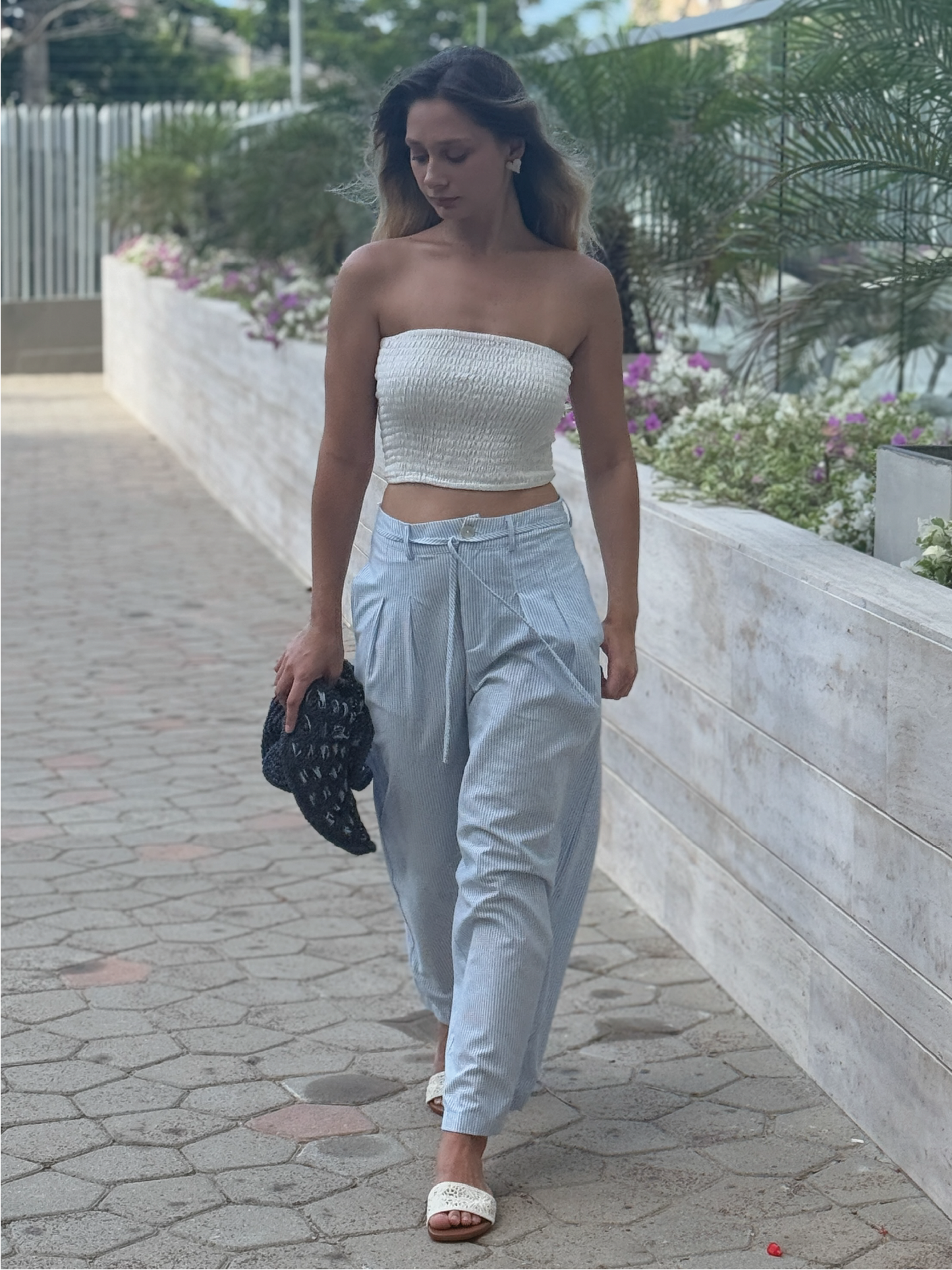 Pantalon Largo Megan Baby Blue
