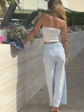 Pantalon Largo Megan Baby Blue
