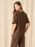 blusa ancha de color cafe susie 