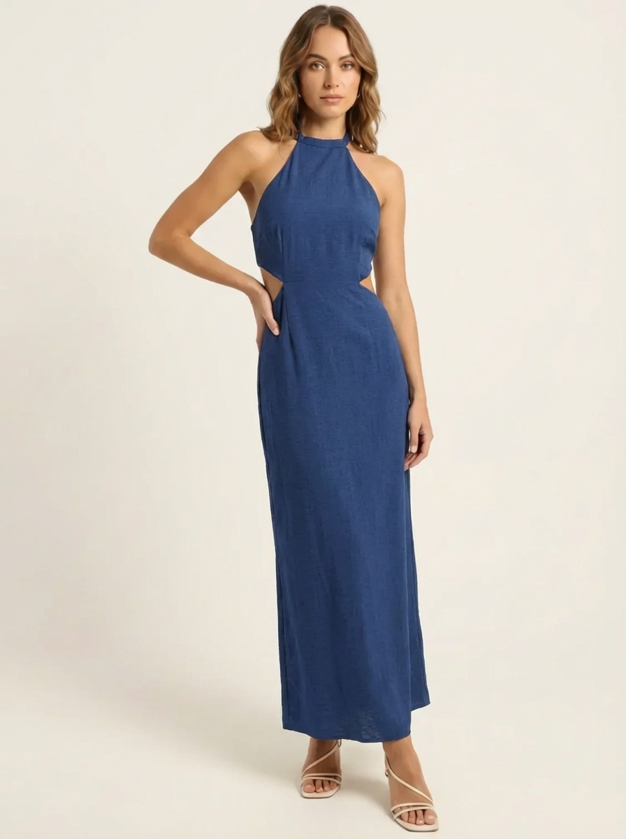 Vestido Largo Valerie Navy