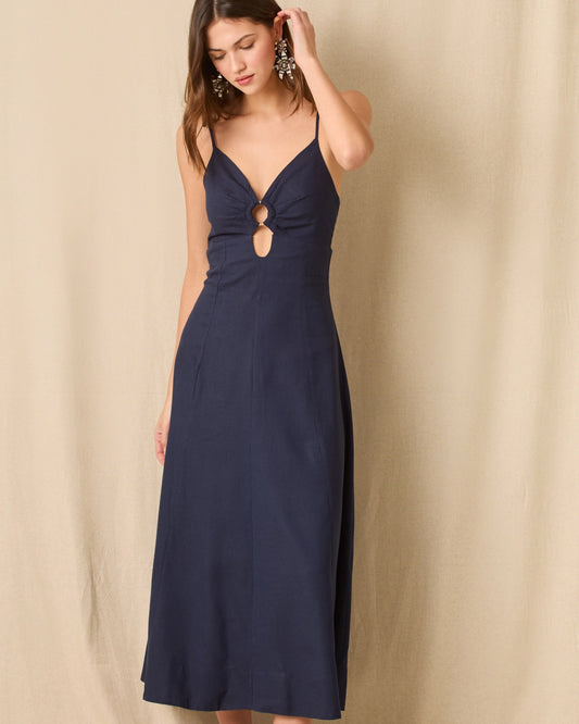 Vestido Largo Lucylou Navy